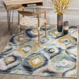 Safavieh Monaco 4'-0" x 5'-7" Rug in Blue / Multi