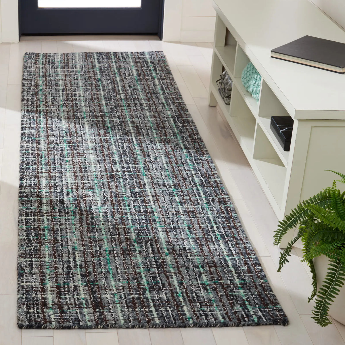 Safavieh Abstract 2'-3" x 8'-0" Rug in Dark Grey / Brown