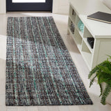 Safavieh Abstract 2'-3" x 8'-0" Rug in Dark Grey / Brown