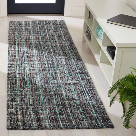 Safavieh Abstract 2'-3" x 8'-0" Rug in Dark Grey / Brown