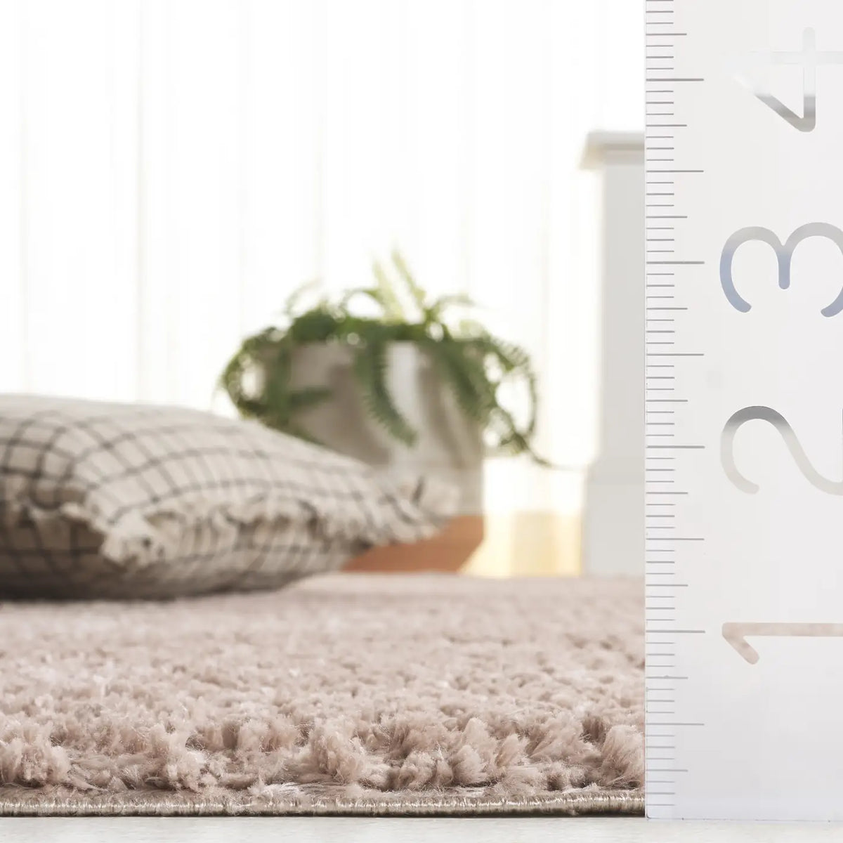 Safavieh Penelope Shag 4'-0" x 6'-0" Rug in Taupe