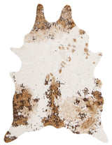 Safavieh Faux Cowhide 5'-0" x 6'-5" Rug in Beige / Dark Brown