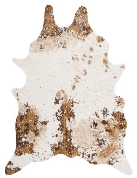Safavieh Faux Cowhide 5'-0" x 6'-5" Rug in Beige / Dark Brown