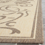 Safavieh Courtyard 8'-0" x 11'-0" Rug in Natural / Brown