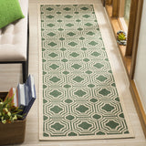 Safavieh Courtyard 2'-3" x 8'-0" Rug in Dark Green / Beige