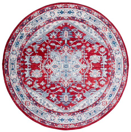 Safavieh Brentwood 6'-7" x 6'-7" Rug in Red / Ivory
