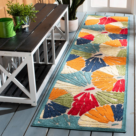 Safavieh Cabana 2'-2" x 9'-0" Rug in Ivory / Blue