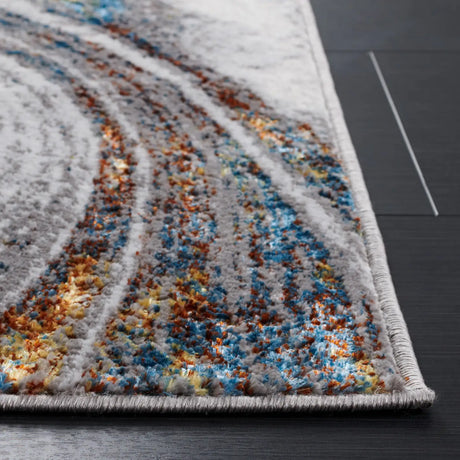 Safavieh Amelia 4'-5" x 6'-5" Rug in Grey / Blue Gold
