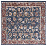 Safavieh Heirloom 700 6'-7" x 6'-7" Rug in Navy / Rust