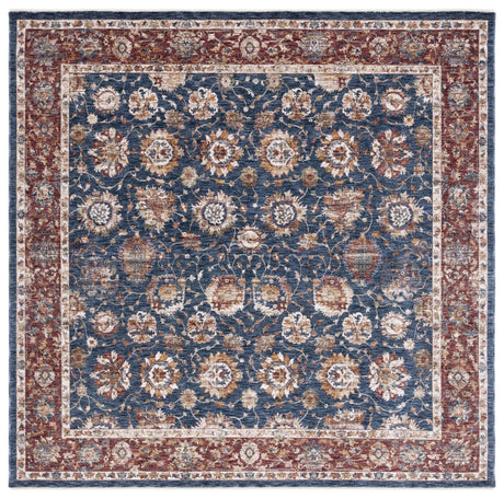 Safavieh Heirloom 700 6'-7" x 6'-7" Rug in Navy / Rust