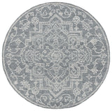 Safavieh Micro-Loop 6'-0" x 6'-0" Rug in Grey / Ivory