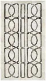 Safavieh Studio Leather 3'-0" x 5'-0" Rug in Ivory / Grey