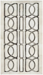 Safavieh Studio Leather 3'-0" x 5'-0" Rug in Ivory / Grey