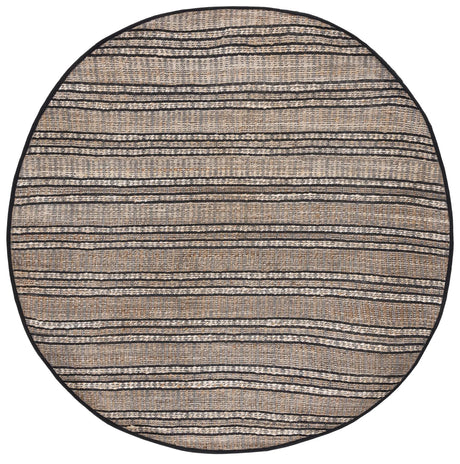 Safavieh Natural Fiber 7'-0" x 7'-0" Rug in Black / Natural