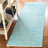 Safavieh Montauk 2'-3" x 11'-0" Rug in Aqua / Ivory