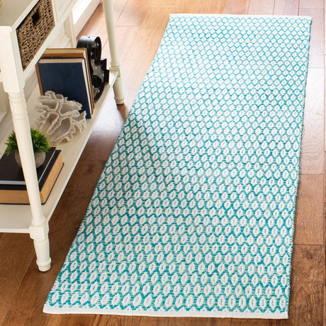 Safavieh Montauk 2'-3" x 11'-0" Rug in Aqua / Ivory