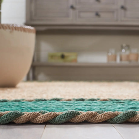 Safavieh Natural Fiber 5'-0" x 8'-0" Rug in Natural / Green