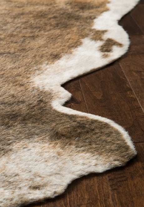 Loloi Grand Canyon Gc-01 Camel/Beige Rug - corner on wood