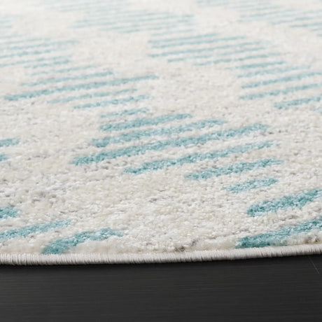 Safavieh Tulum 6'-7" x 6'-7" Rug in Ivory / Turquoise