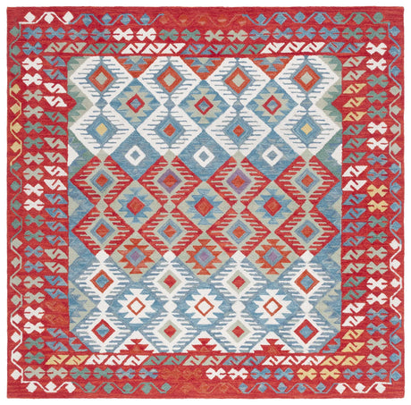 Safavieh Aspen 7'-0" x 7'-0" Rug in Red / Blue