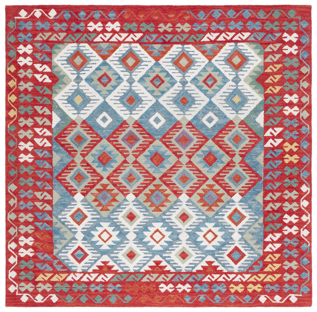 Safavieh Aspen 7'-0" x 7'-0" Rug in Red / Blue