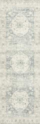 Loloi Rosette Ros-07 Denim/Fog Rugs - runner flat