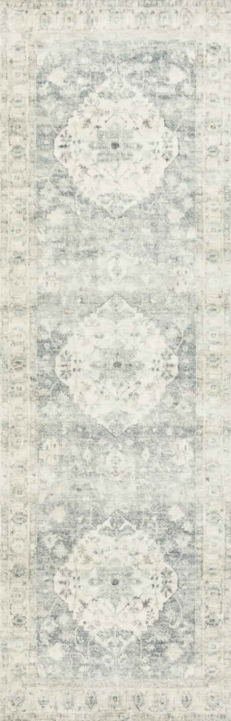 Loloi Rosette Ros-07 Denim/Fog Rugs - runner flat