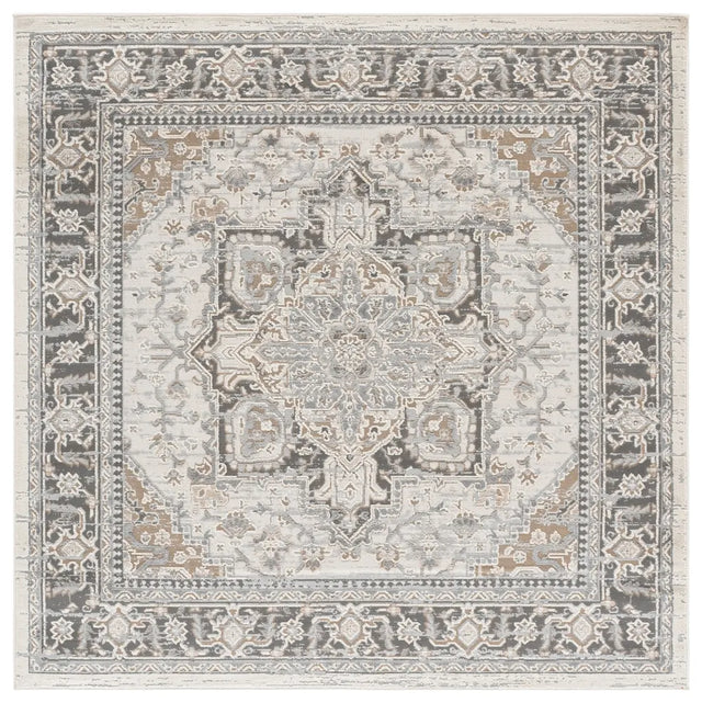 Safavieh Cameron 6'-7" x 6'-7" Rug in Grey / Ivory Beige