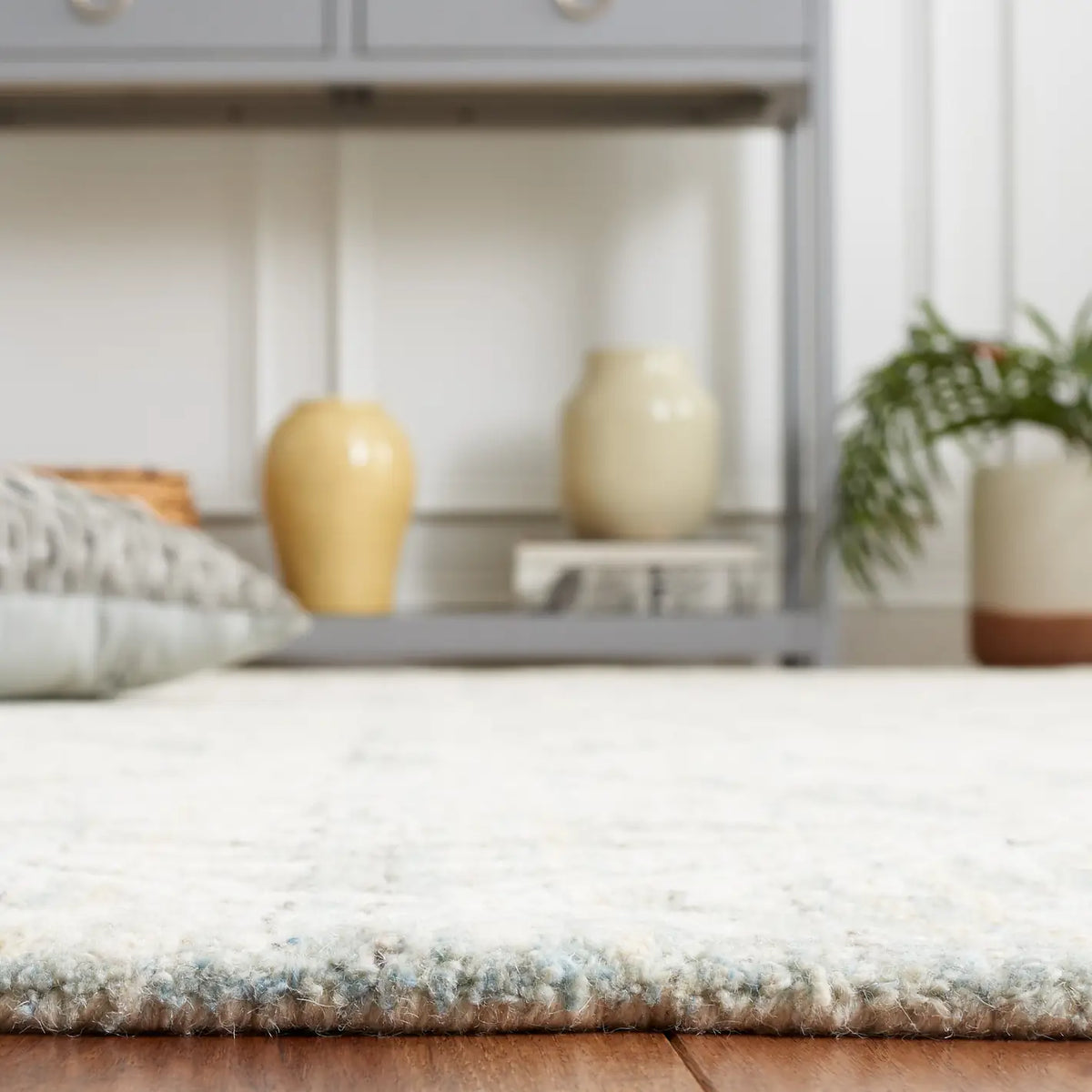 Safavieh Ebony 4'-0" x 6'-0" Rug in Light Blue / Ivory