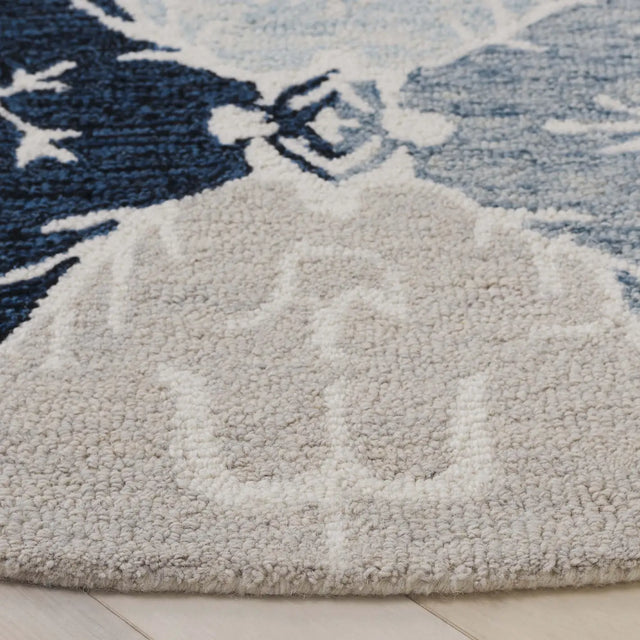 Safavieh Ebony 6'-0" x 6'-0" Rug in Blue / Ivory