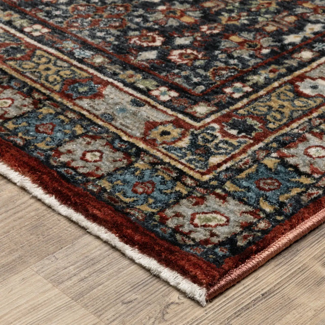 Oriental Weavers Sphinx ELIANA ELI06 Red Medallion Rugs - corner detail