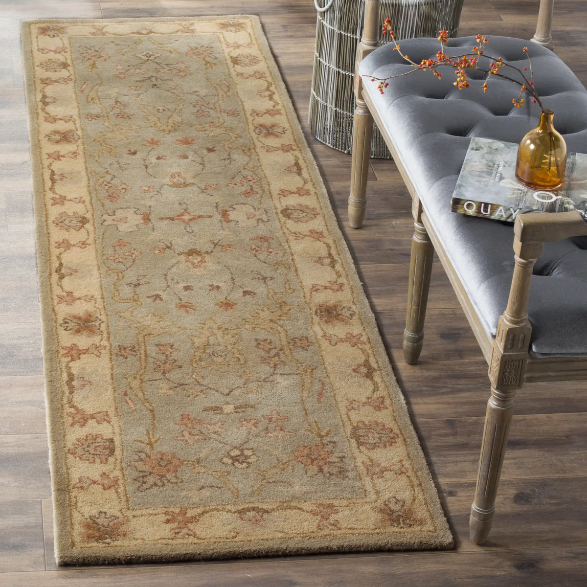 Safavieh Antiquity 2'-3" x 12'-0" Rug in Light Grey / Beige