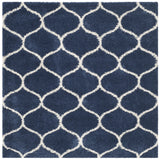 Safavieh Hudson Shag 7'-0" x 7'-0" Rug in Navy / Ivory