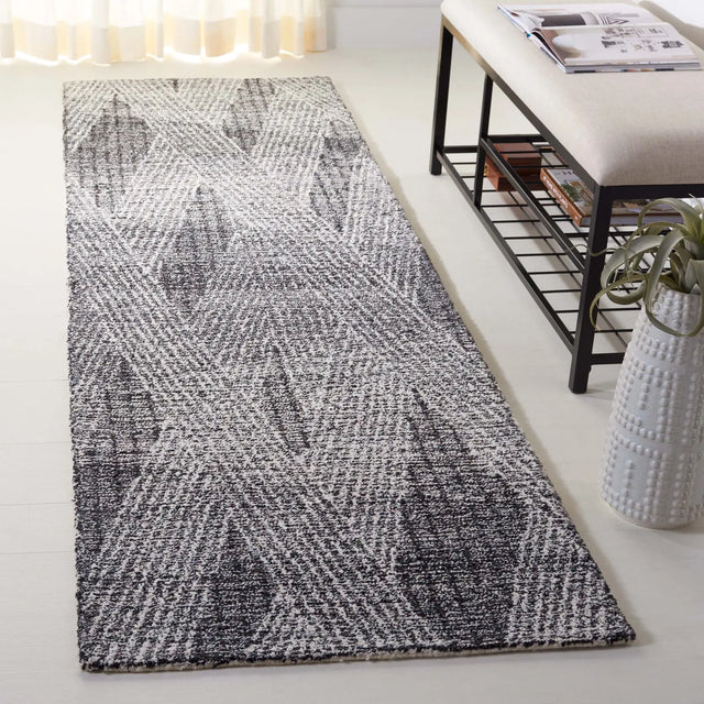 Safavieh Abstract 2'-3" x 8'-0" Rug in Ivory / Charcoal