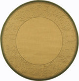 Safavieh Courtyard 6'-7" x 6'-7" Rug in Natural / Olive