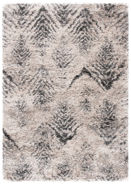 Safavieh Iceland Shag 4'-0" x 6'-0" Rug in Cream / Grey