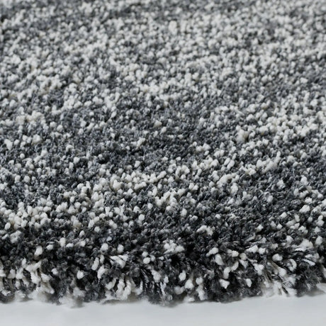 Safavieh Hudson Shag 7'-0" x 7'-0" Rug in Dark Grey / Ivory