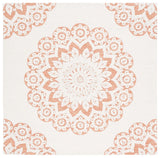 Safavieh Blossom 6'-0" x 6'-0" Rug in Ivory / Pink