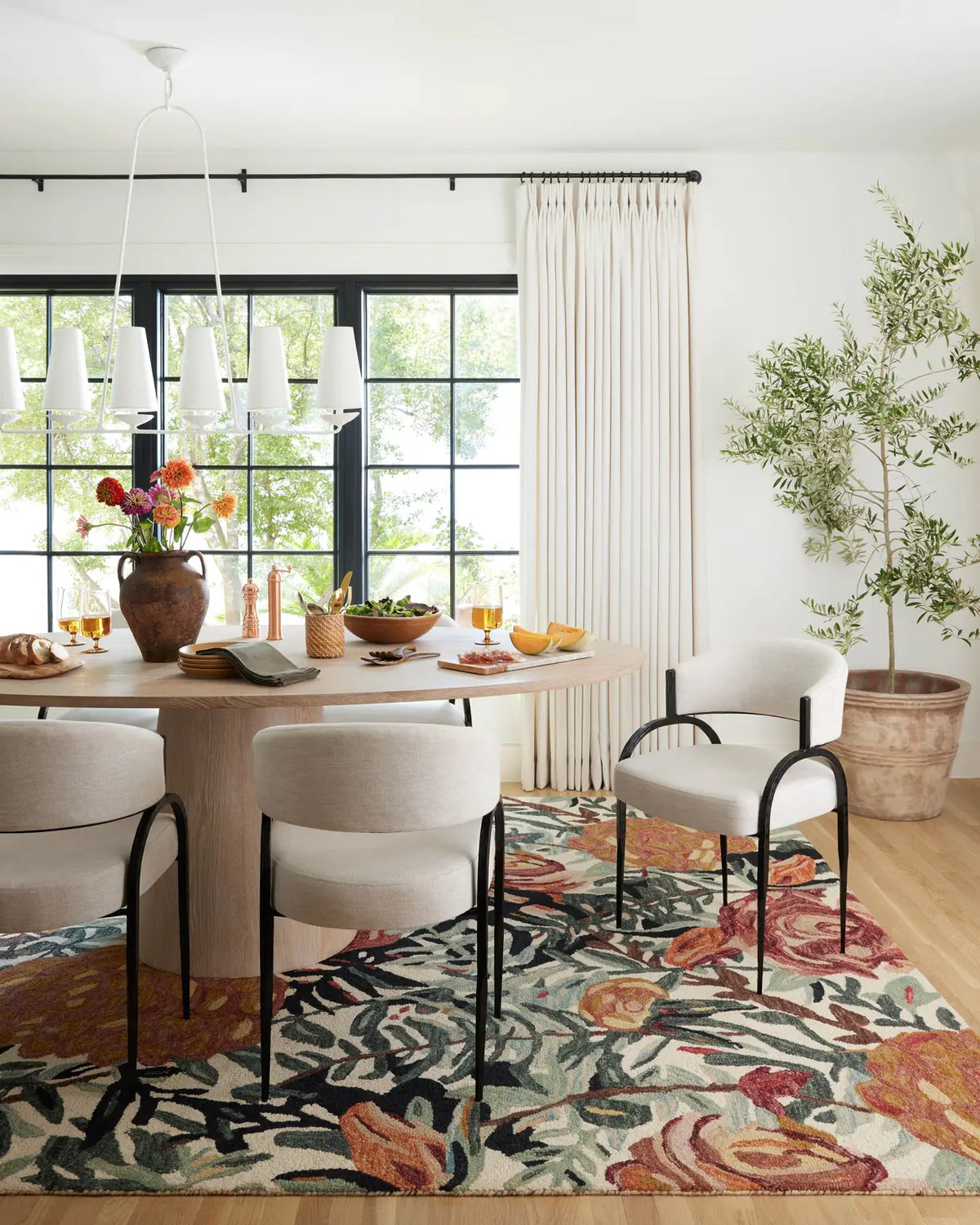 Loloi Belladonna Blm-02 Ivory/Lagoon Rug - room scene 1