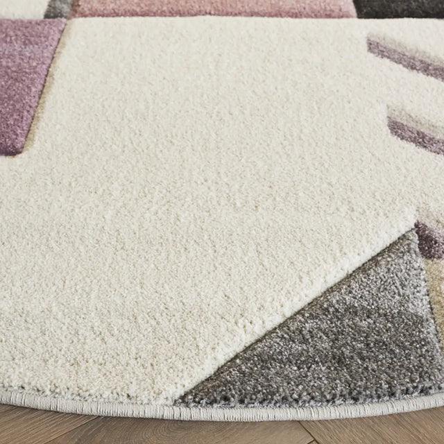 Safavieh Hollywood 6'-7" x 6'-7" Rug in Ivory / Purple
