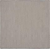 Nourison Courtyard COU01 Machine Made Ivory, Charcoal Rug