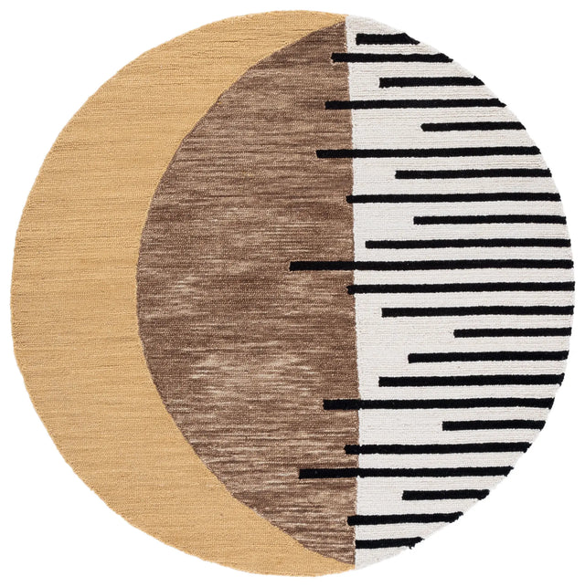 Safavieh Novelty 5'-0" x 5'-0" Rug in Brown / Beige