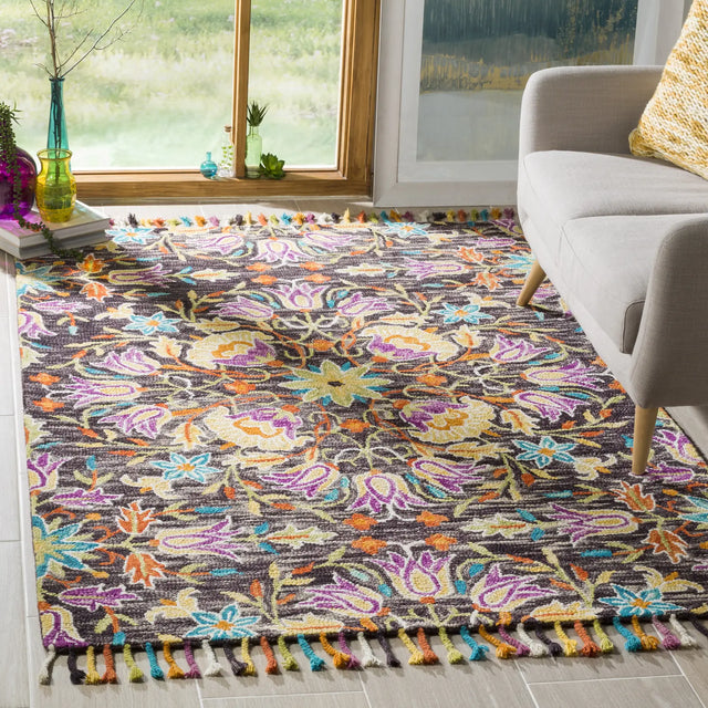 Safavieh Aspen 4'-0" x 6'-0" Rug in Black / Purple