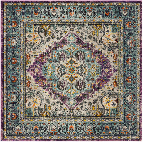 Safavieh Monaco 6'-7" x 6'-7" Rug in Violet / Light Blue