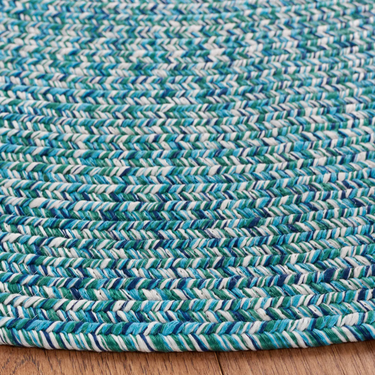Safavieh Braided 5'-0" x 8'-0" Rug in Teal / Green