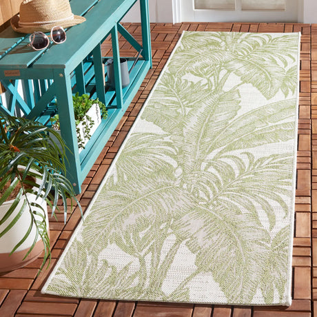 Safavieh Courtyard 2'-3" x 8'-0" Rug in Ivory / Green