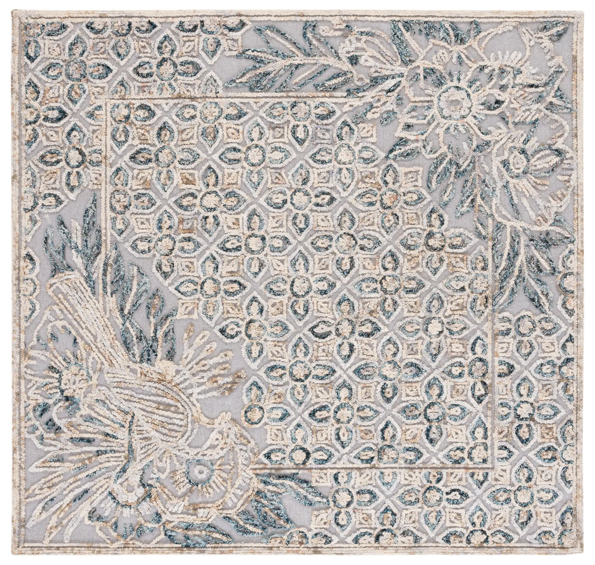 Safavieh Trace 6'-0" x 6'-0" Rug in Grey / Beige