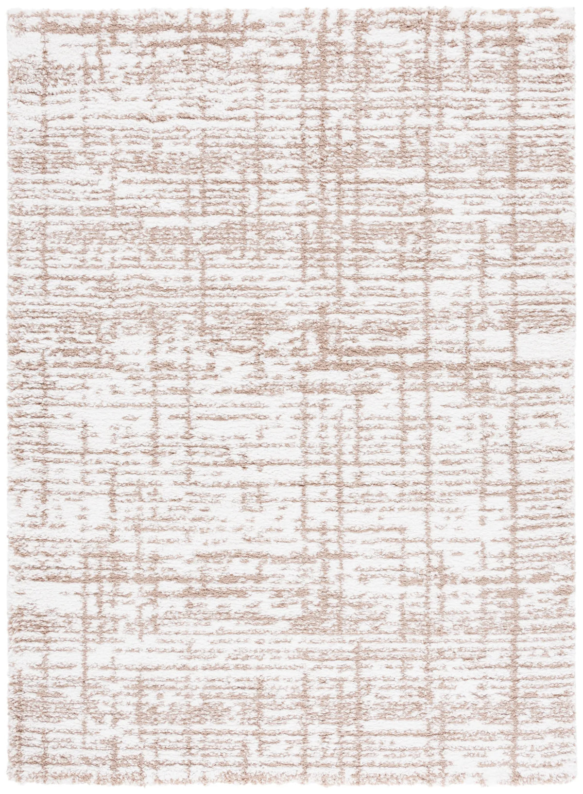 Safavieh Rumi Shag 4'-0" x 6'-0" Rug in Beige / Ivory