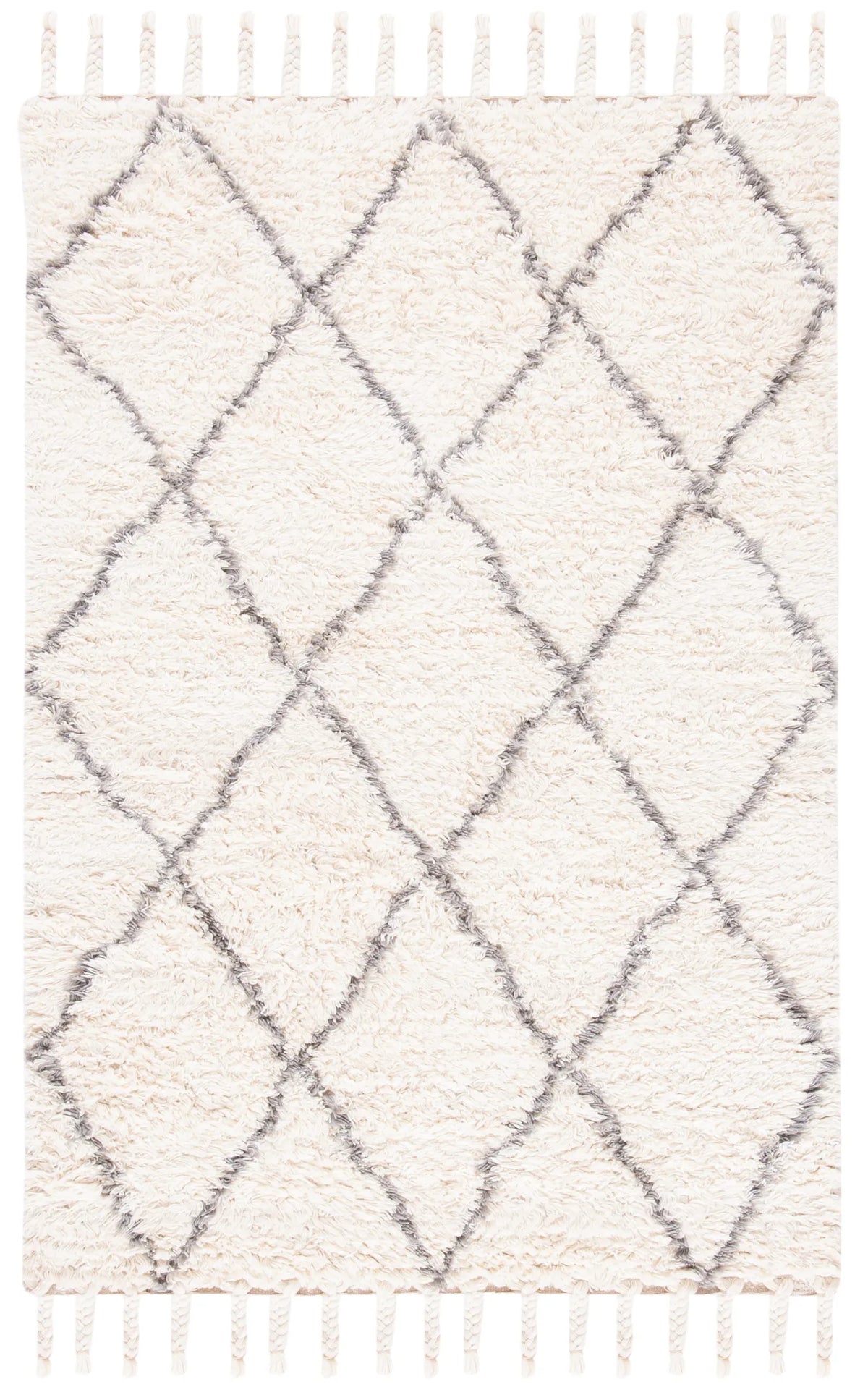 Safavieh Casablanca 4'-0" x 6'-0" Rug in Grey / Ivory