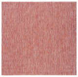 Safavieh Courtyard 6'-7" x 6'-7" Rug in Red / Red